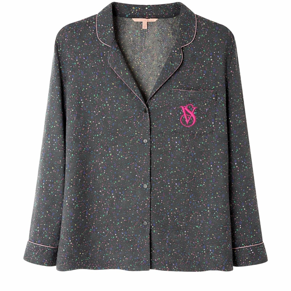 Victoria’s Secret Multicolor Polka Dot Sleep Top | Small Long
